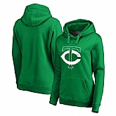 Women Minnesota Twins Fanatics Branded Kelly Green St. Patrick's Day White Logo Pullover Hoodie,baseball caps,new era cap wholesale,wholesale hats